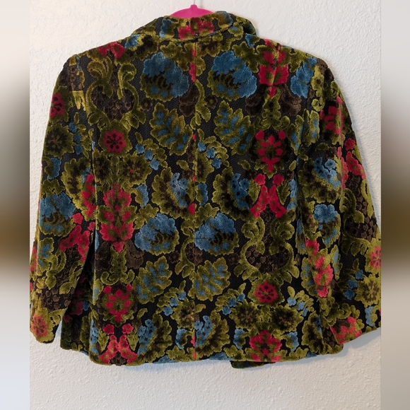 Amazing Vintage 1960s/50s Psychedelic Tapestry Cropped Jacket - Picture 5 of 13